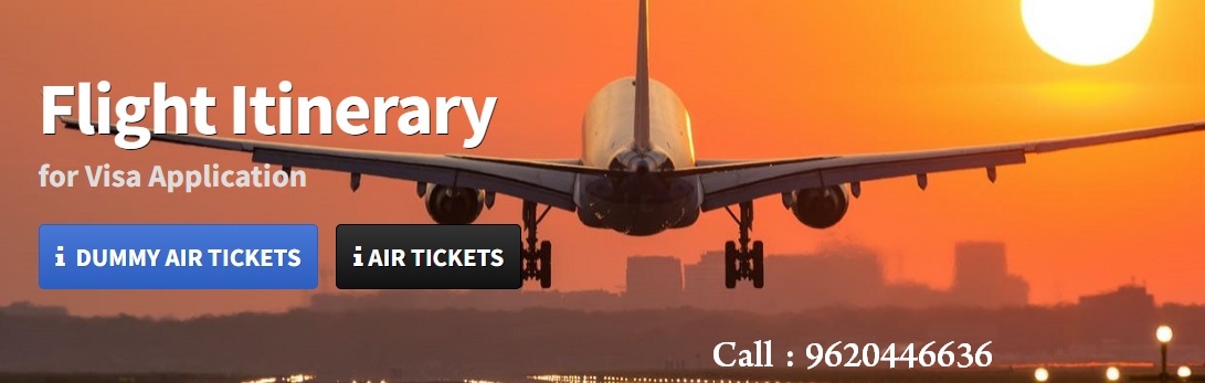 Flight Itinerary for Visa Application